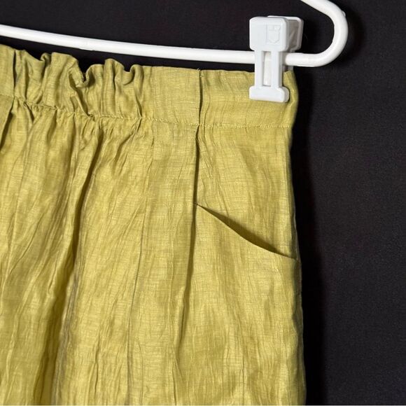 J. Crew Lime Green Chartreuse Linen Skirt XS 2 - Picture 2 of 5